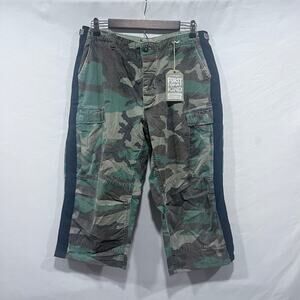 FURST OF A KIND Camo Cargo‎ Size 34x20 Military Baggy Pants Light Distressed NWT